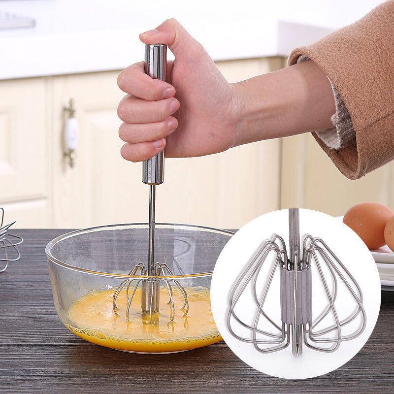 image-Stainless Steel Semi-Automatic Egg Beater