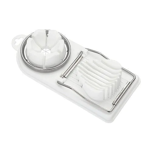 image-Egg Cutter - Stainless Steel Dual-Use White
