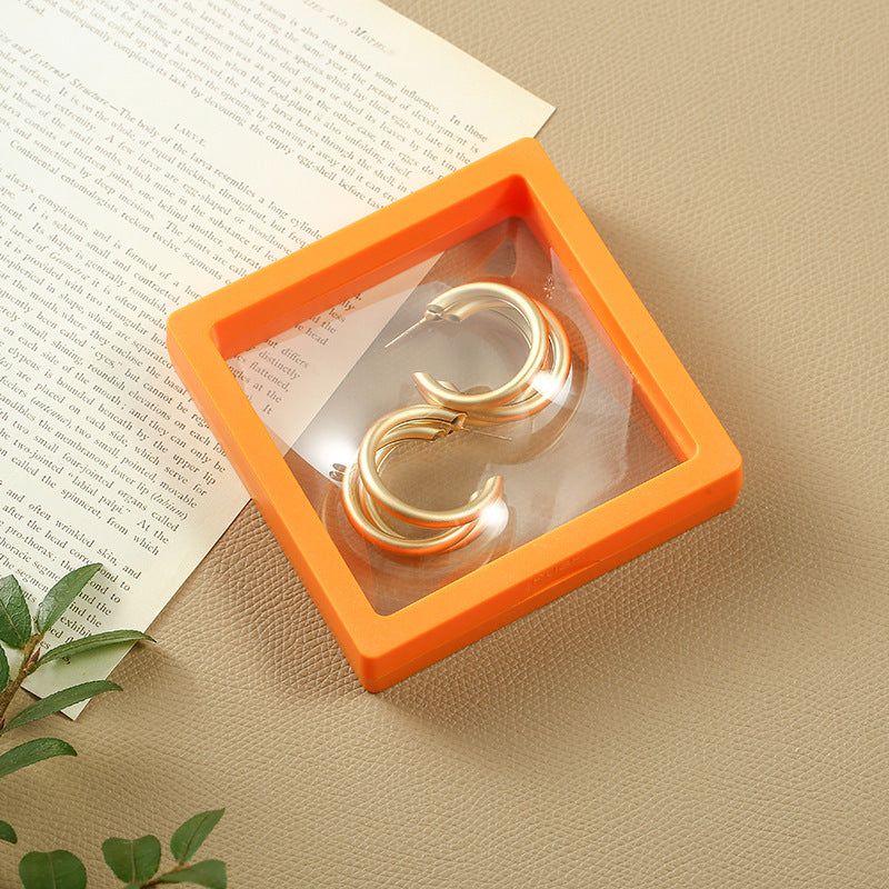 image-Jewelry Storage Box - Plastic Display Case with Dust Cover 