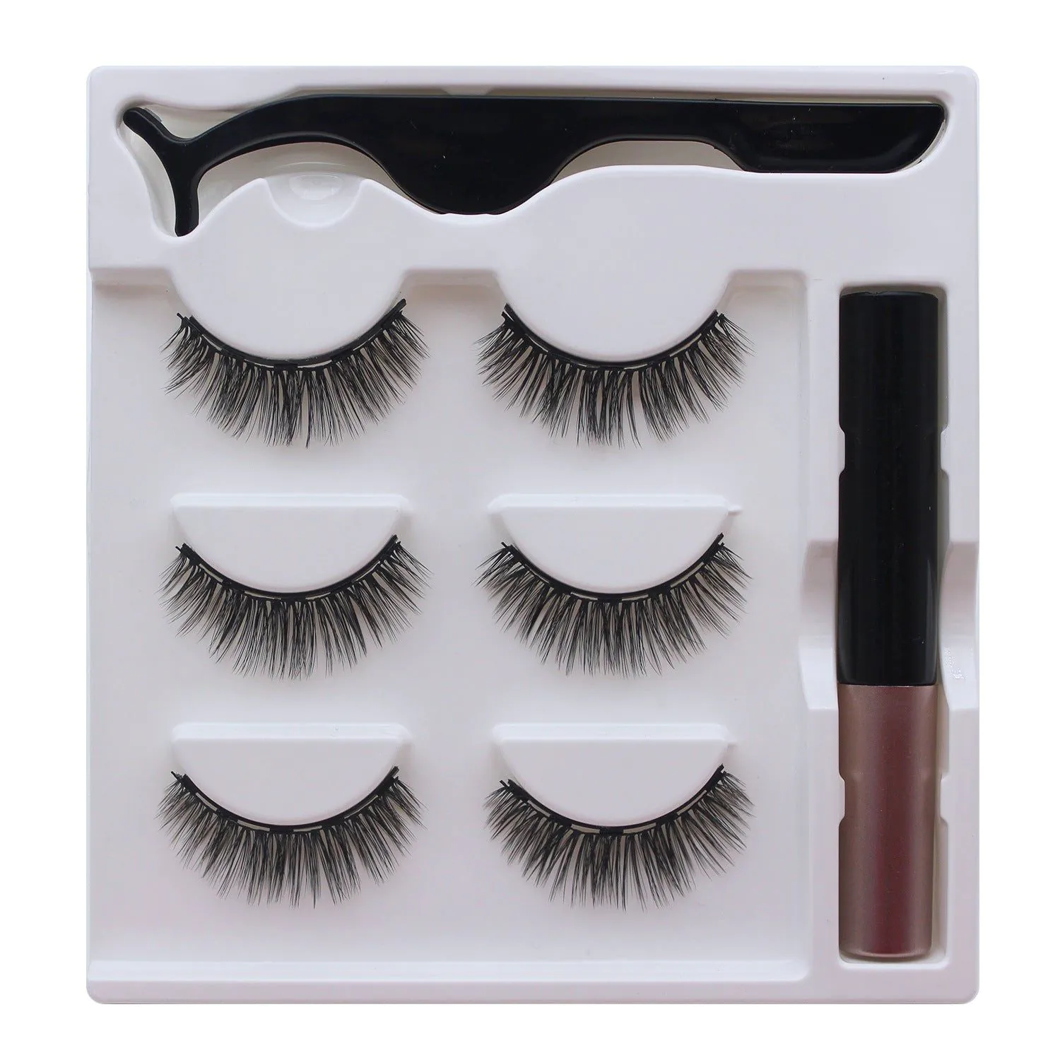 image-Magnetic False Eyelashes 5 Pairs 8-15mm Thick