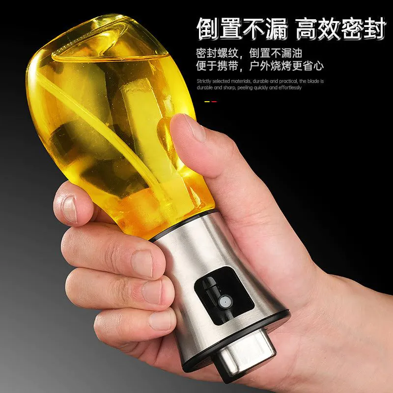 image-Glass Oil Spray Bottle 200ml - Modern Press Type