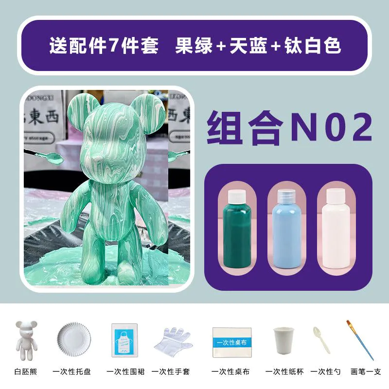 image-Fluid Bear DIY Paint Set - 6 Colors 60ml