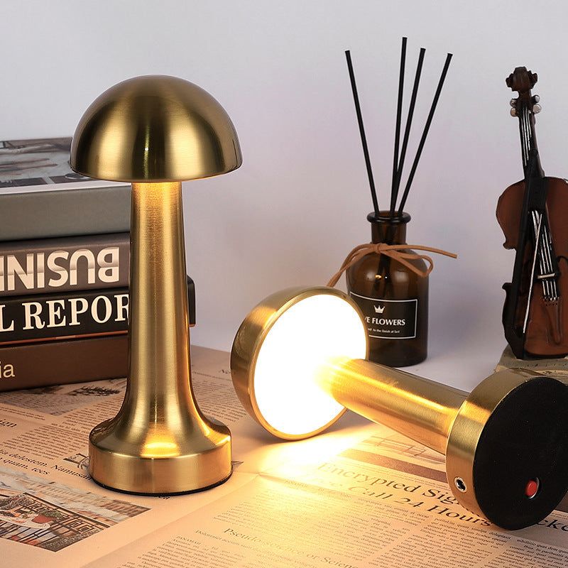 image-USB Charging Night Light - Red Bronze Dumbbell