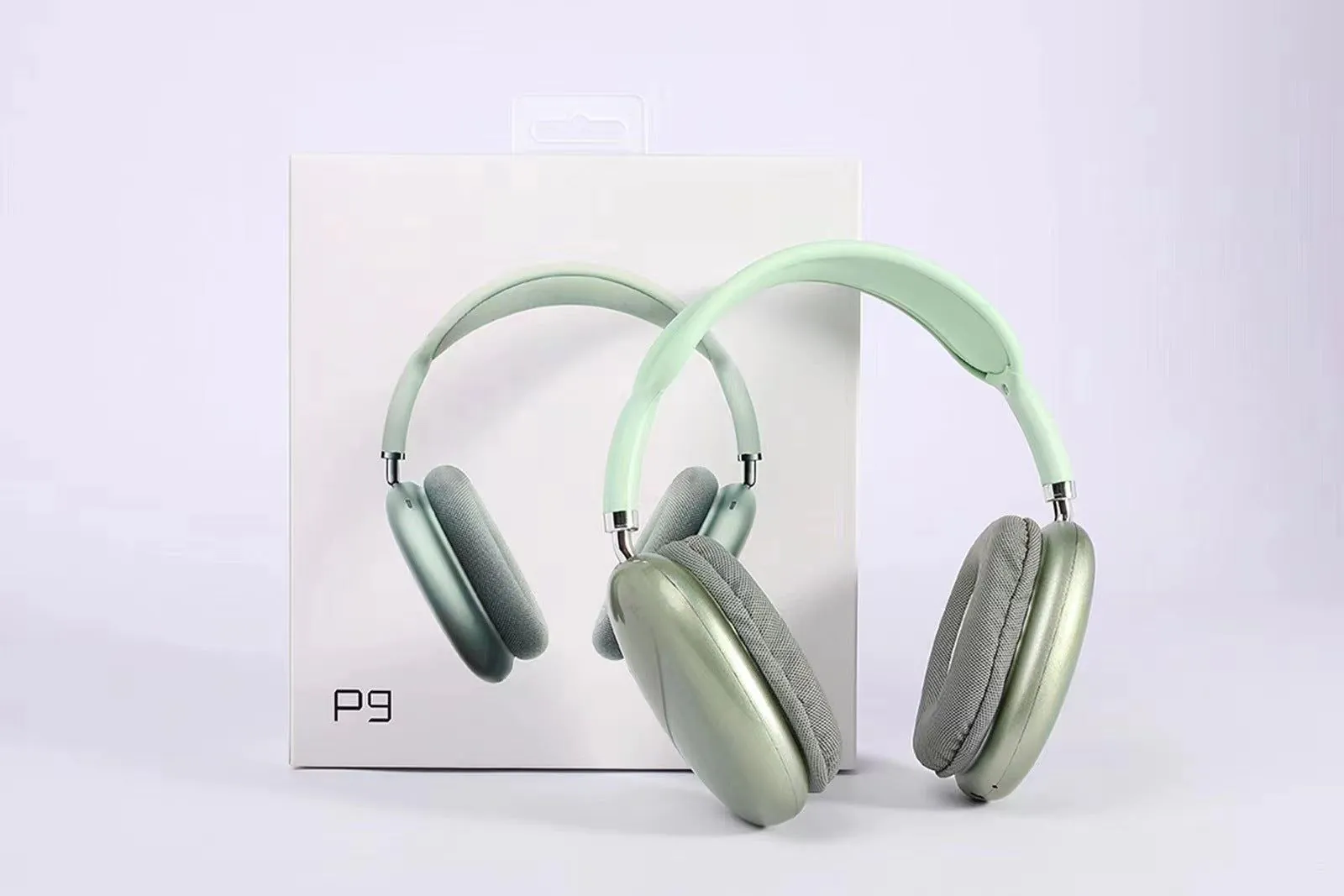 image-P9 Bluetooth Headphones - Green Over-Ear Wireless