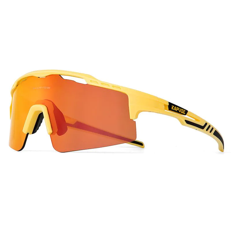 image-Kapvoe Polarized Cycling Glasses - Green Frame
