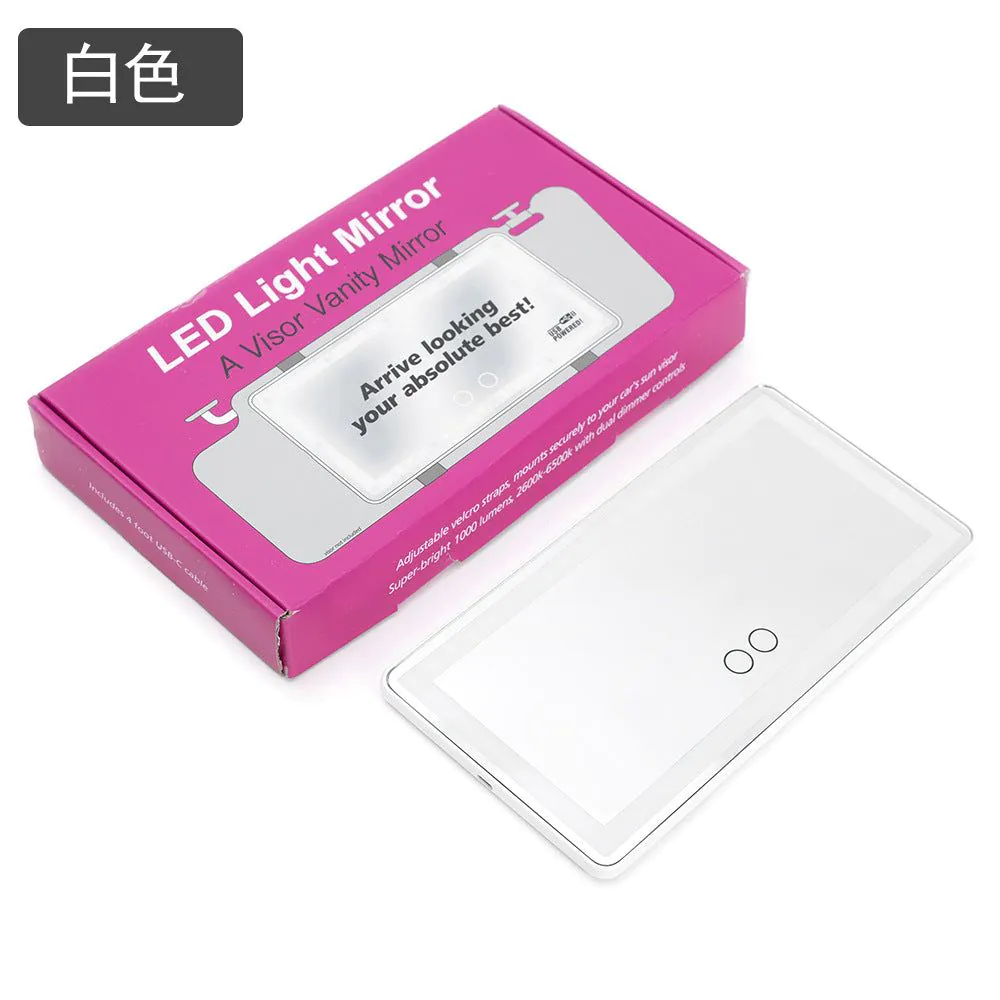 image-Mantis Car Sun Visor LED Makeup Mirror - Dimmable