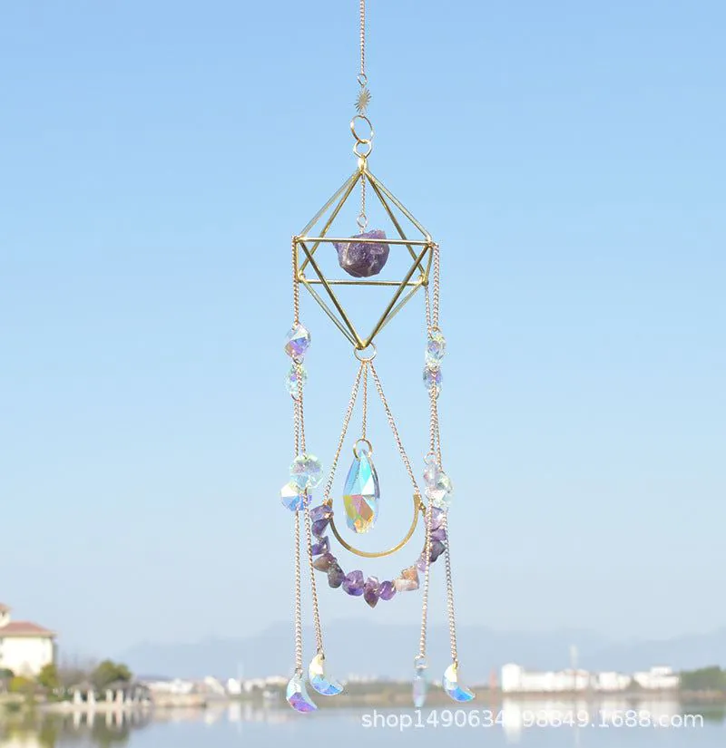 image-Sun Catcher Prism Gemstone Pendant - Rainbow Decor