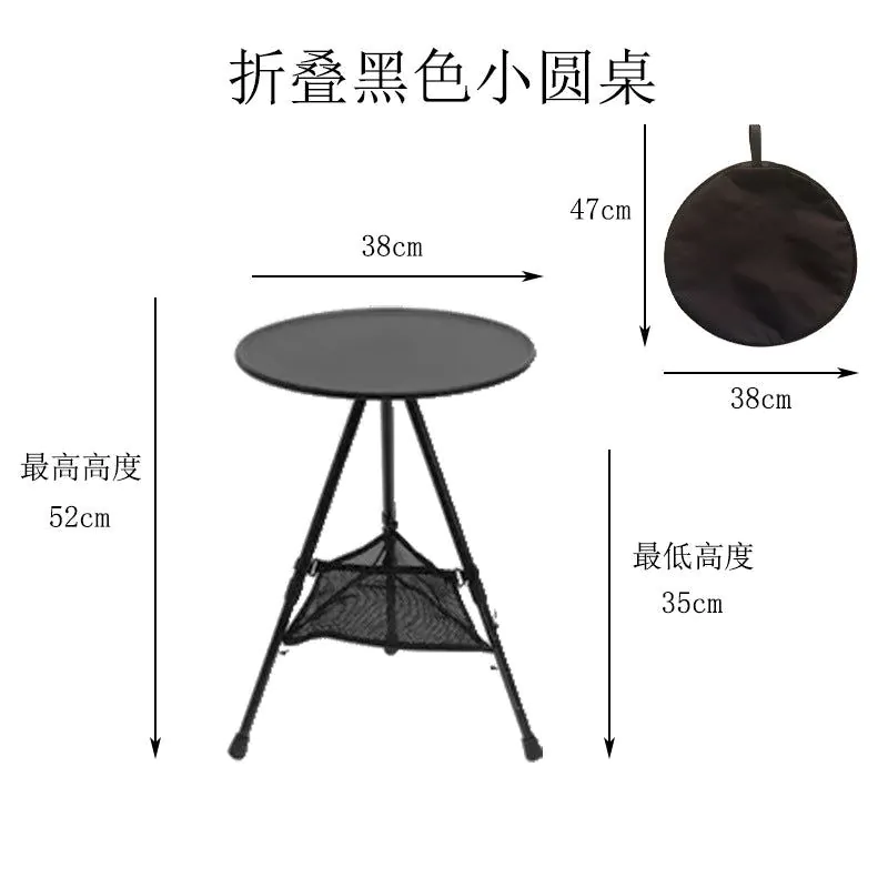 image-Happy Sea Folding Camping Table - Round Aluminum