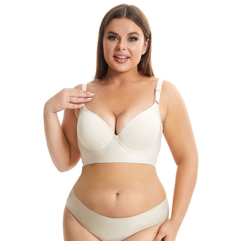 image-Push-Up Bra with Underwire - Plus Size 3/4 Cup 
