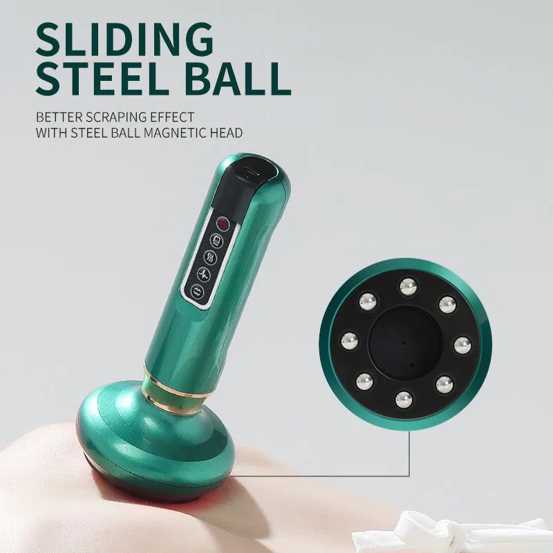 image-Electric Massage Scraper Cupping Device with USB Heating