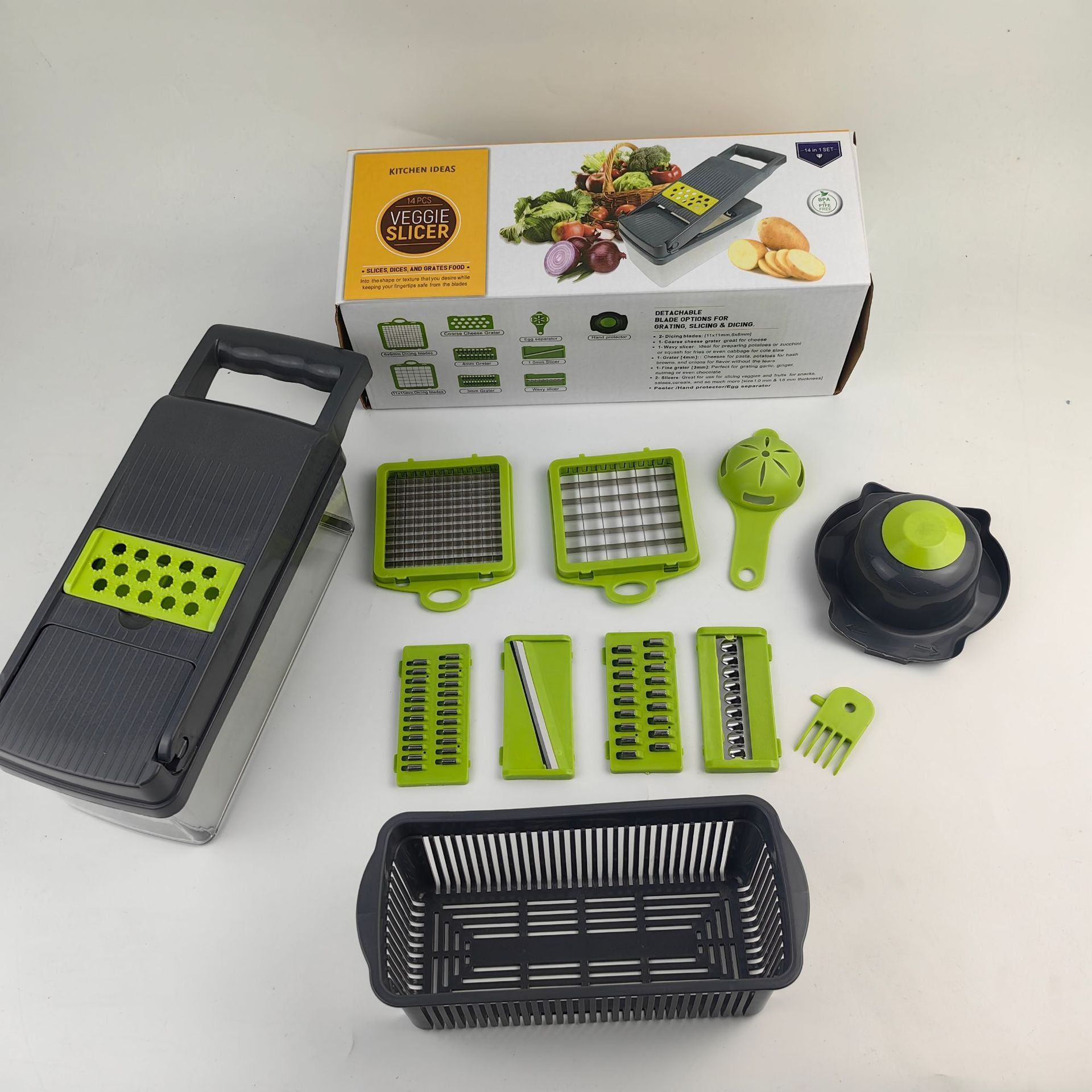 image-Multifunctional Vegetable Cutter - Grater Slicer Dicer