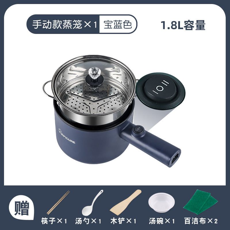 image-Guangxing 110V Electric Hot Pot - White, 1.8L, Multi-Functional