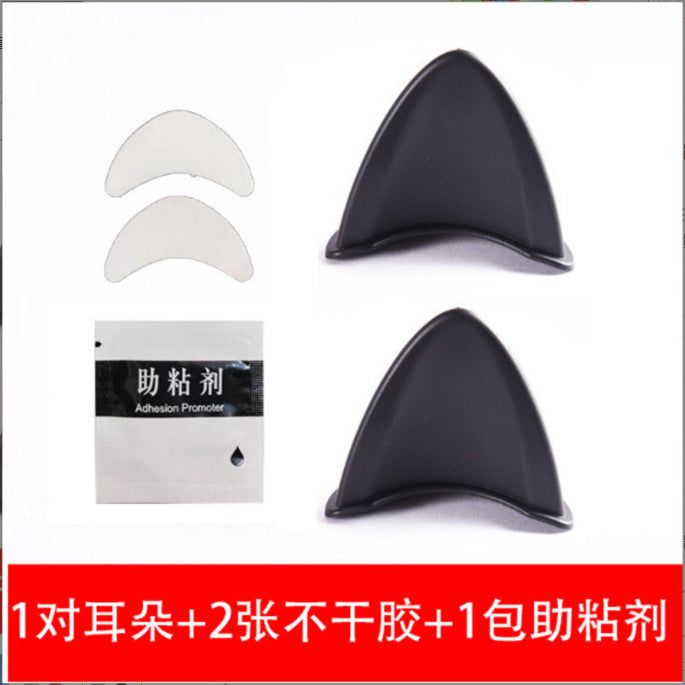 image-Silicone Cat Ear Helmet Decoration - Red