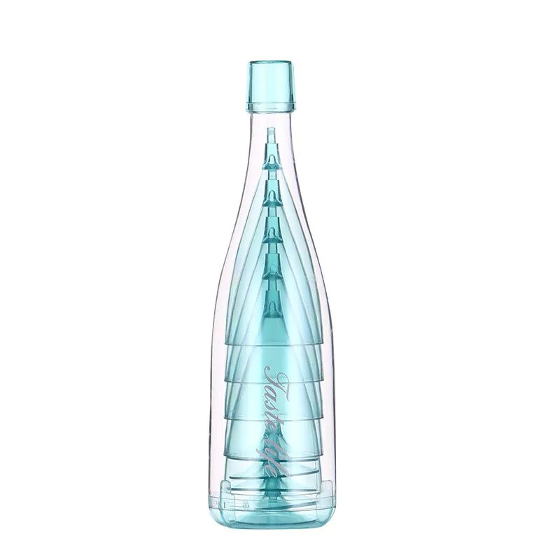 image-Plastic Wine Glass Set - Transparent 101-200ml