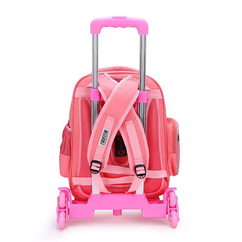 image-Aluminum Folding Backpack Trolley - 3-Wheel Stair Climbing