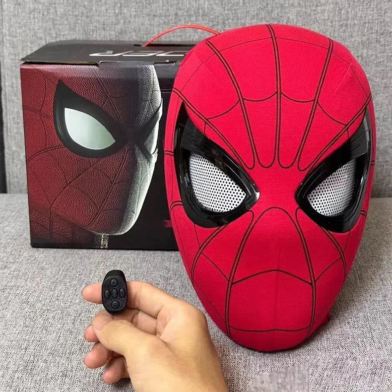 image-Spider-Man Hood - Movable Eyes - Red