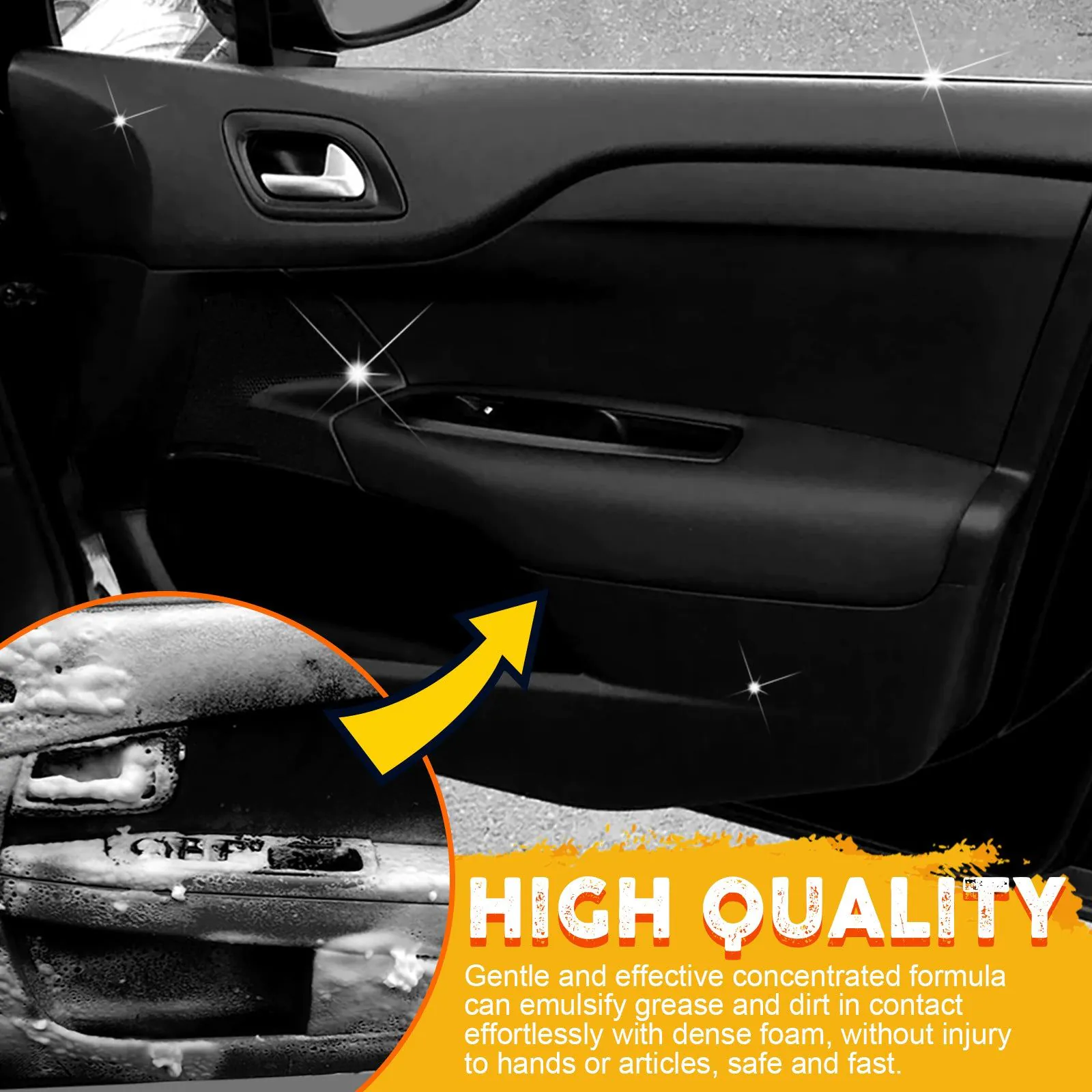 image-Multi-functional Foam Cleaner for Car Interior Leather Seats and Wheels - 100ml