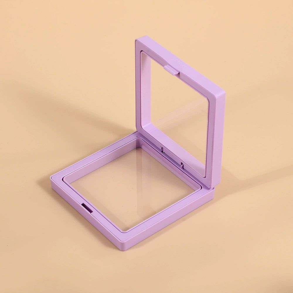 image-Jewelry Storage Box - Plastic Display Case with Dust Cover 