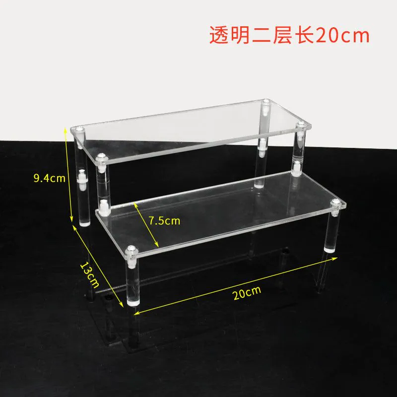image-Acrylic Ladder Display Rack - Multi-Layer Transparent
