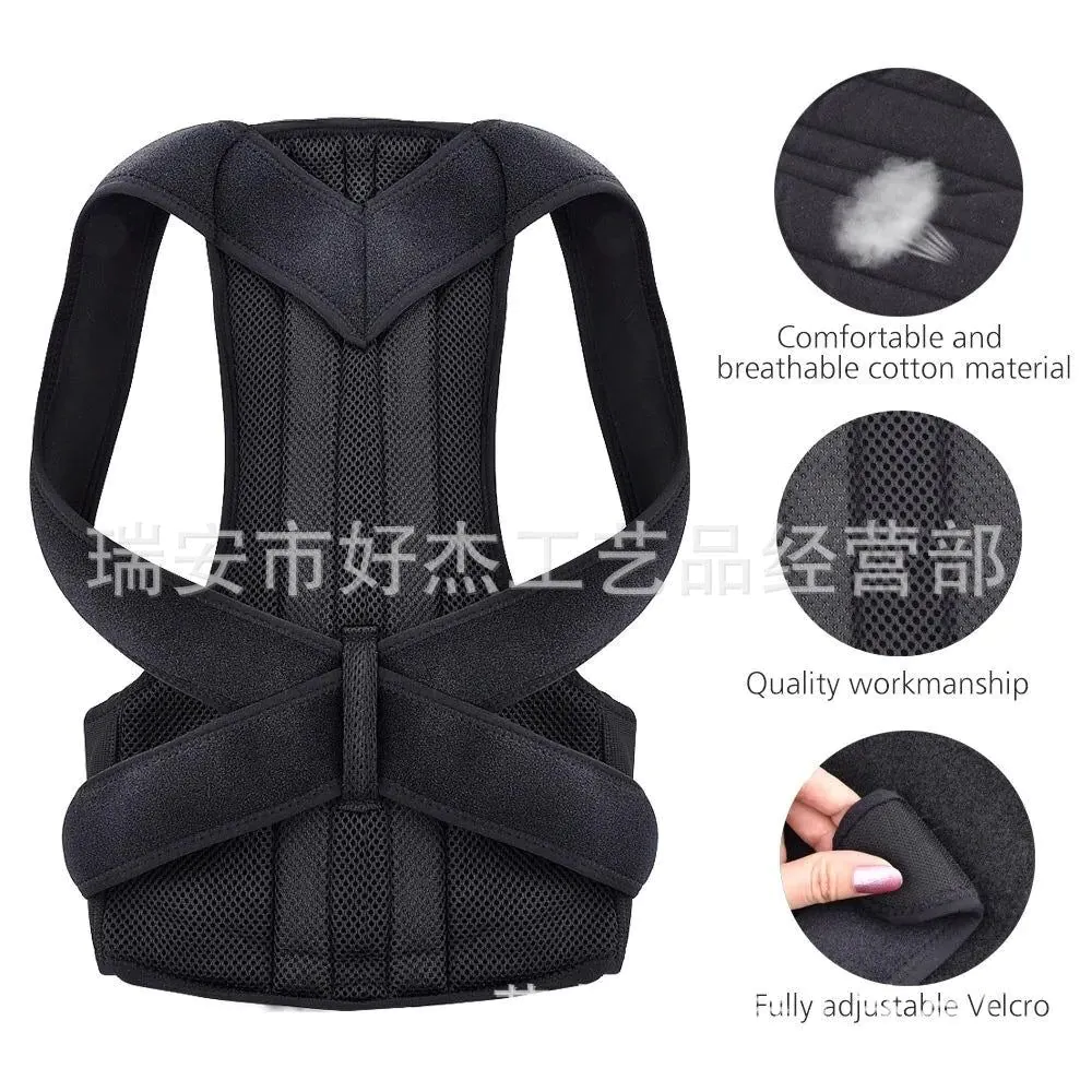 image-Posture Corrector Back Brace - Light Grey Support Belt