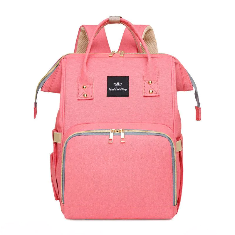 image-Mummy Backpack Large Capacity Grey Oxford Cloth 