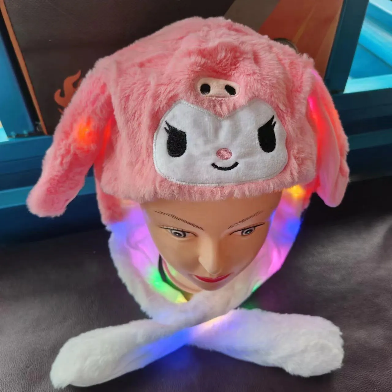 image-Rabbit Plush Hat - Moving Ears Kids Warm