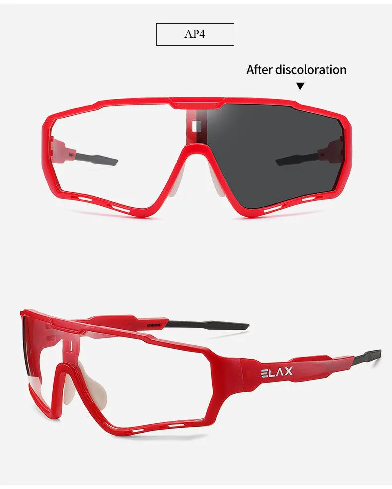 image-ELAX Cycling Glasses Color-Changing Windproof AP