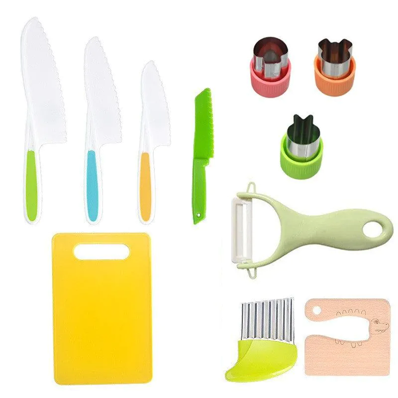 image-Litai Kids Plastic Knife Set 12-Piece Fruit Bread