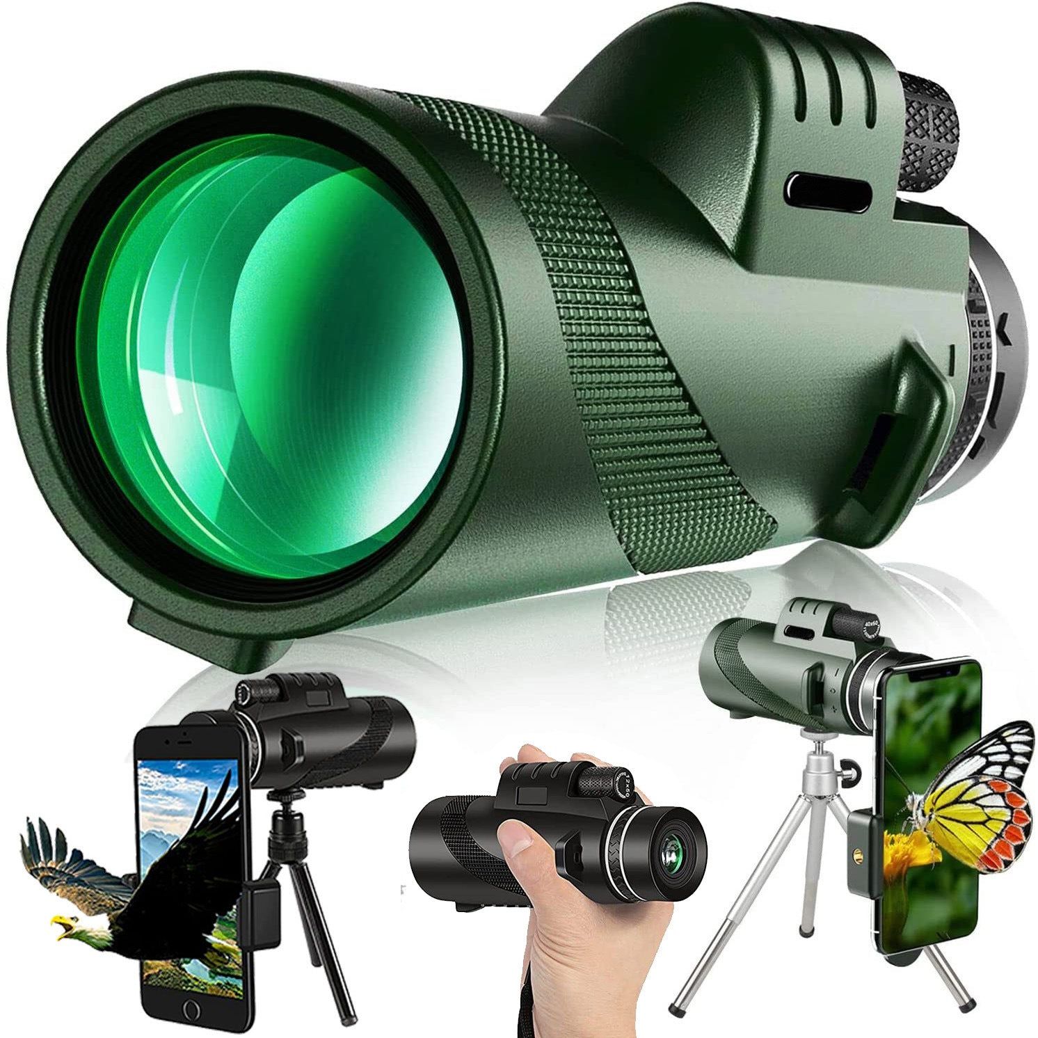 image-Handheld Monocular Telescope - 80X100 HD Night Vision 