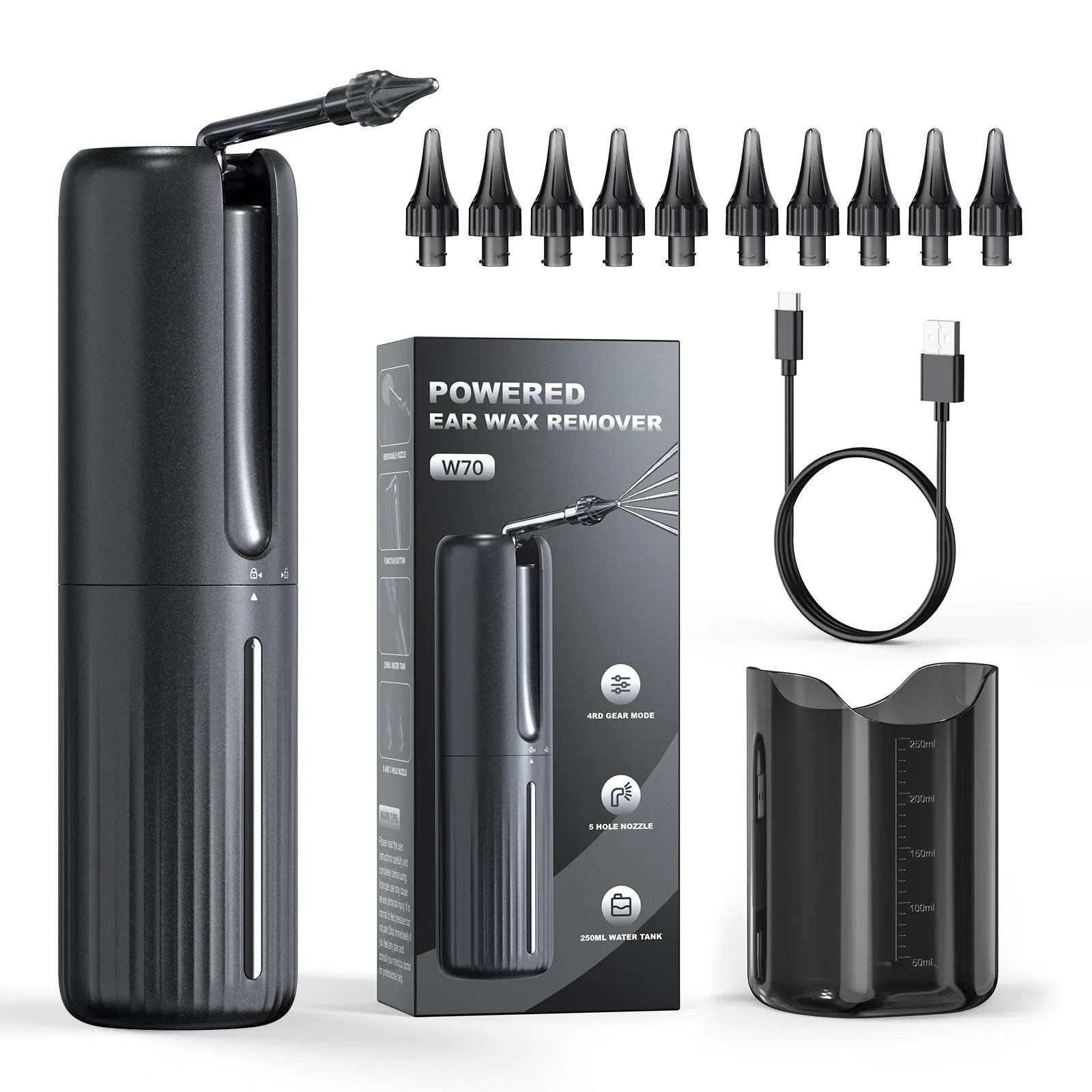 image-Sunuo E30 Electric Ear Irrigator - Black