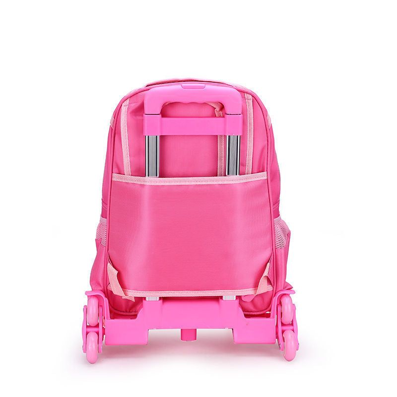 image-Aluminum Folding Backpack Trolley - 3-Wheel Stair Climbing