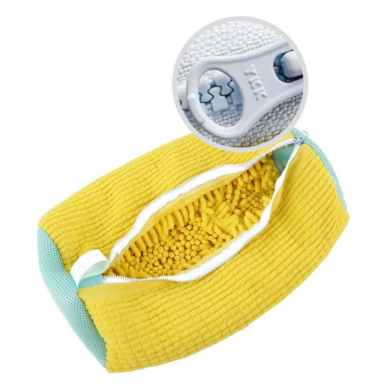 image-Washing Machine Bag - Yellow Polyester 39x19cm