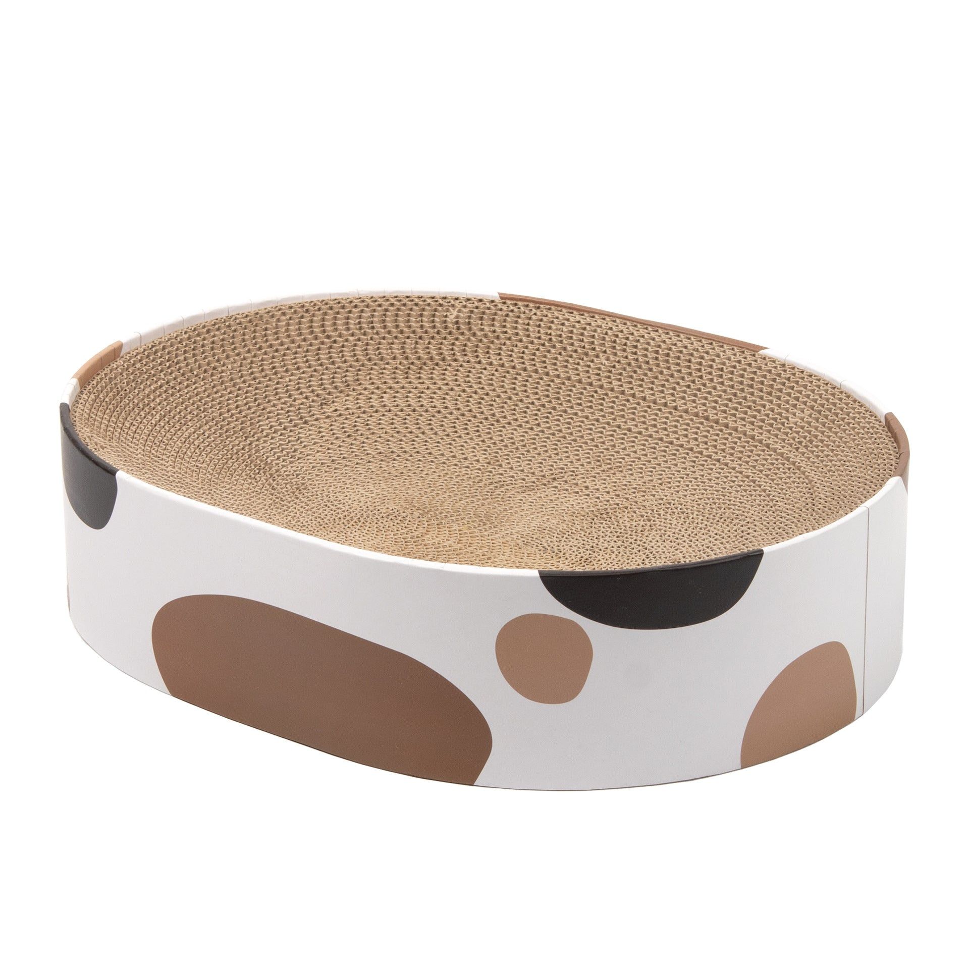image-Master's Choice Cat Scratching Nest Oval Wood Grain