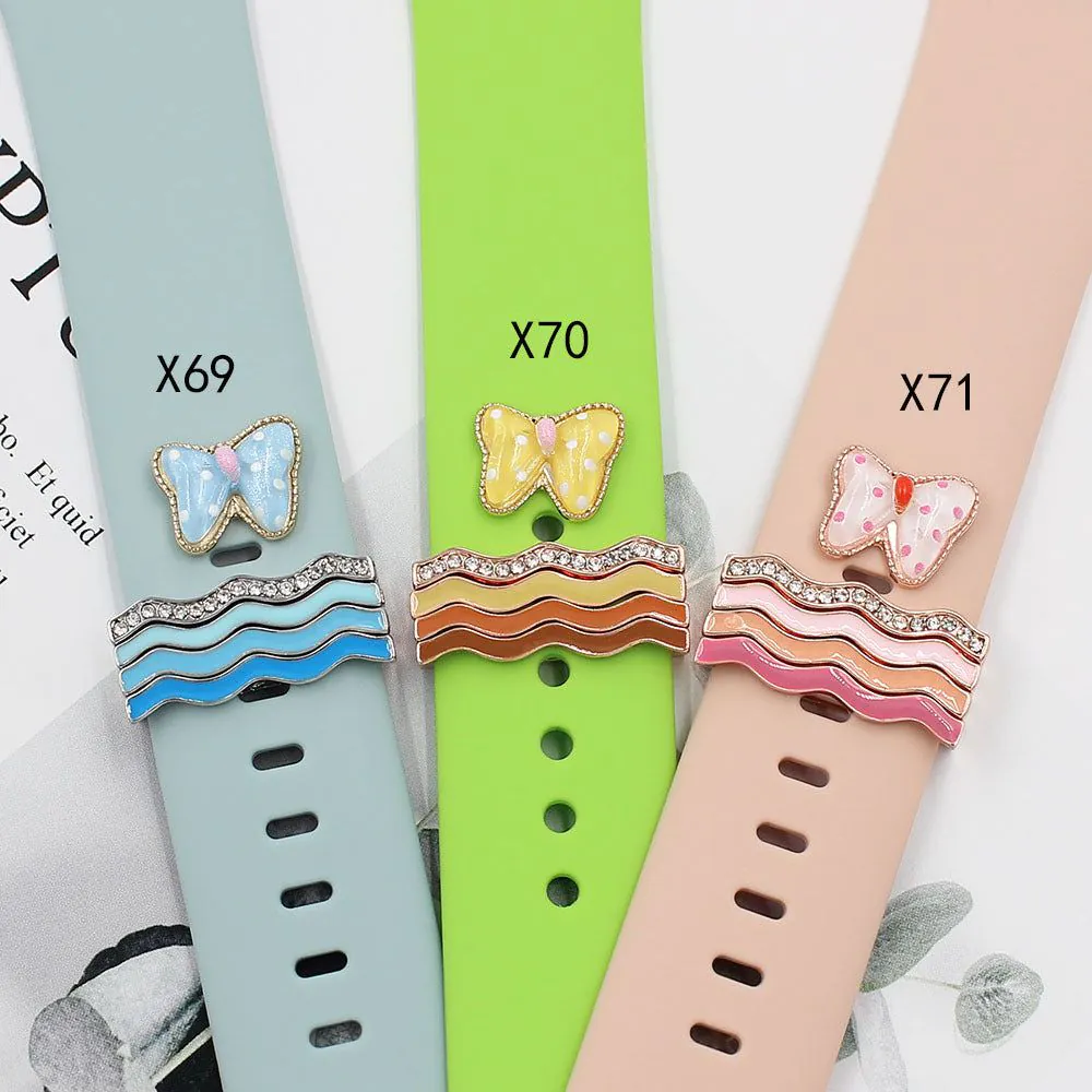 image-Apple Watch Silicone Strap - Diamond Decorative Buckle Series - 2 Pack