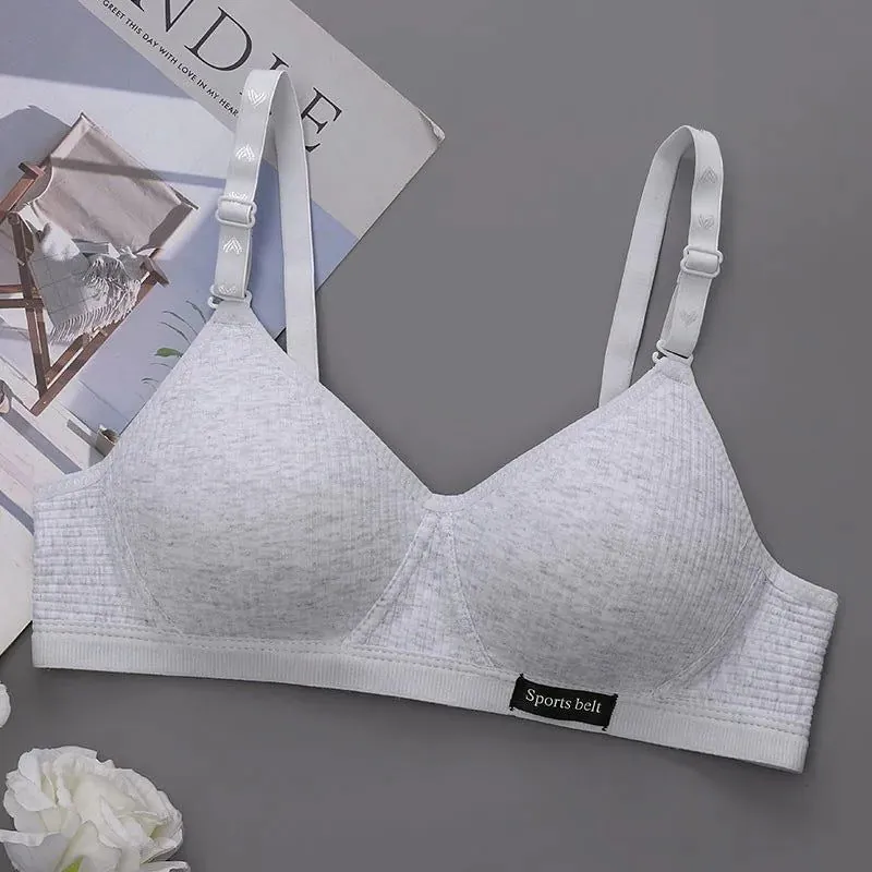 image-Girls Gather Bra Wireless Thin Cup - Light Grey 38/85AB