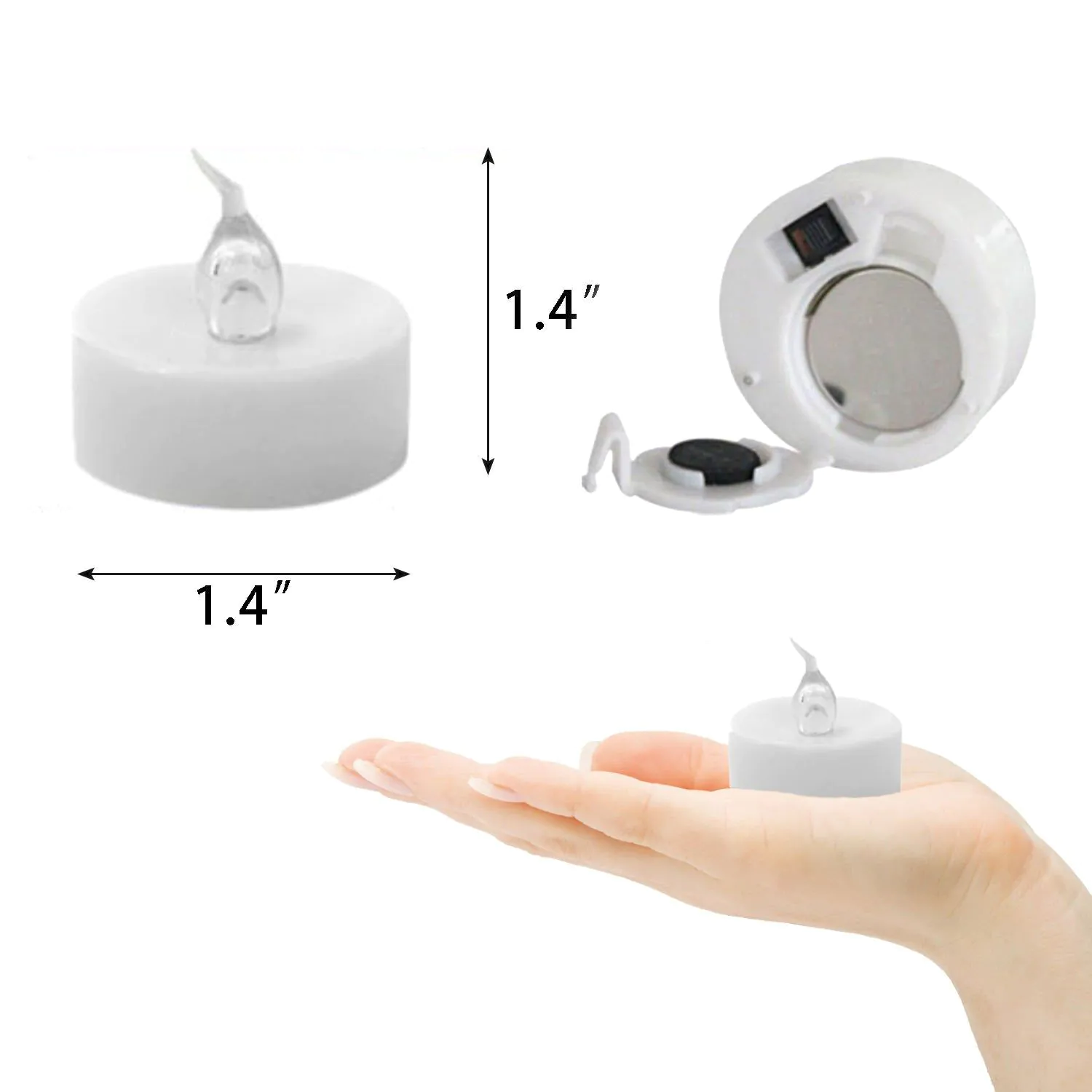 image-12-Pack LED Tealight Candles 