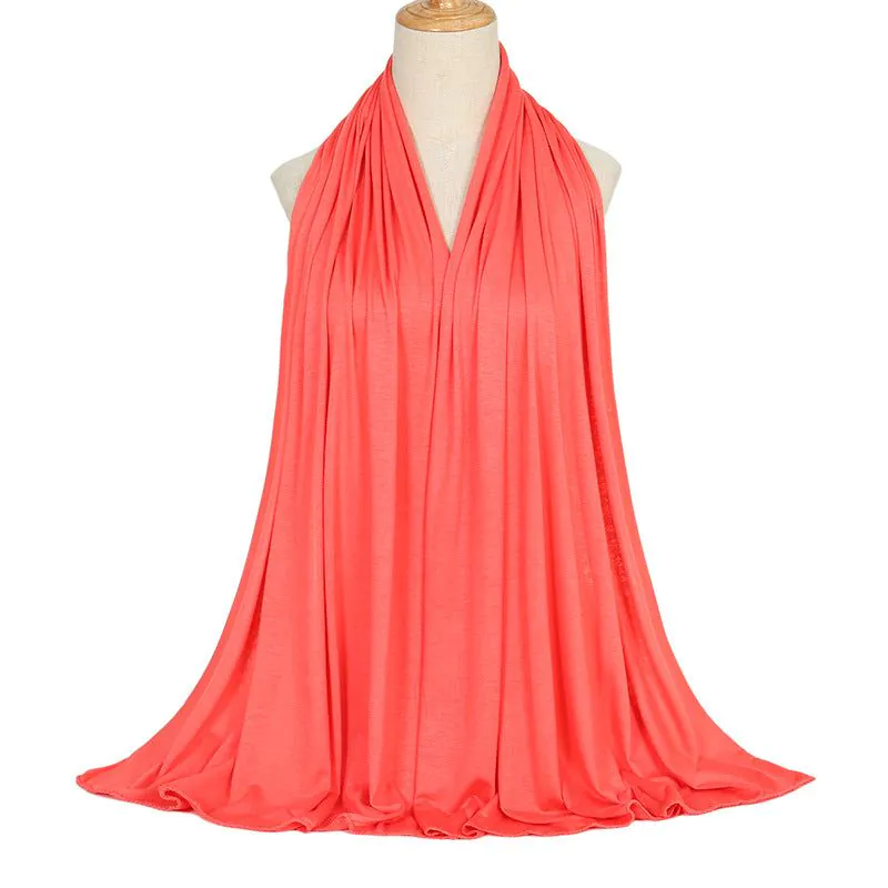 image-Modal Cotton Scarf - Long Soft Casual Solid Color