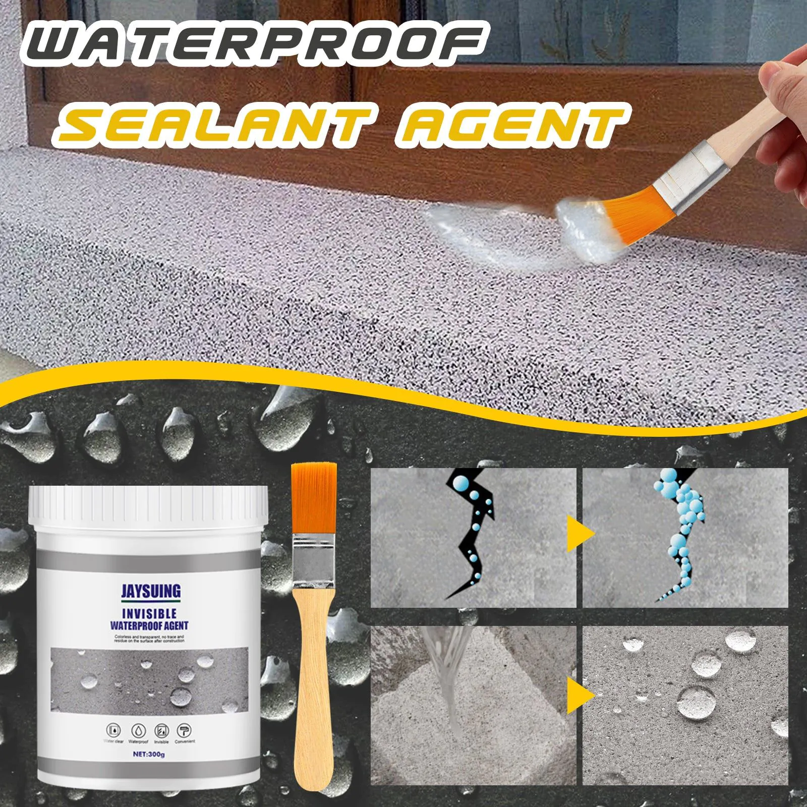 image-Jaysuing Waterproof Sealant 300g - Bathroom Kitchen