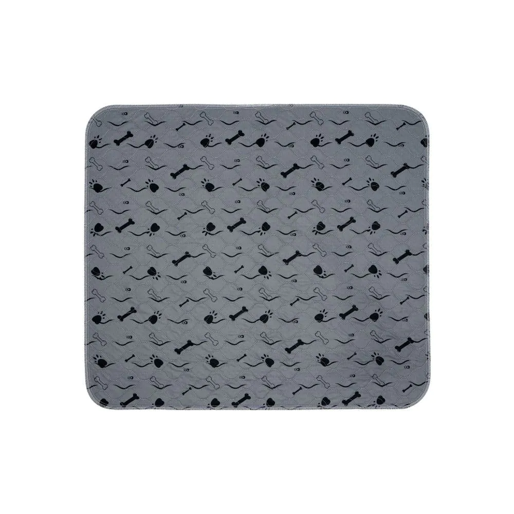 M.K. Dog Diaper Pad - Gray Dog Bone 80x90cm Washable Mat
