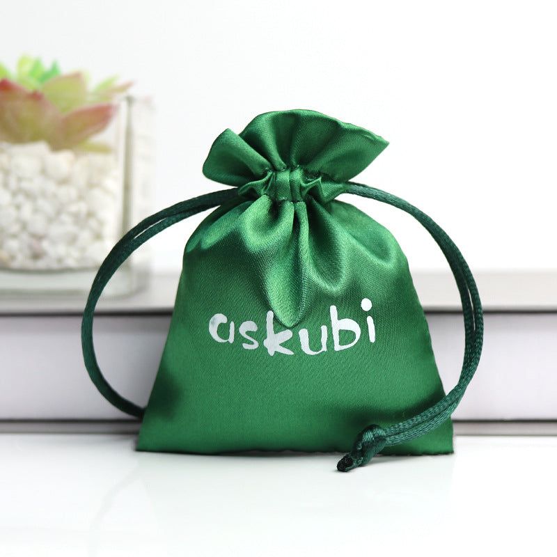 image-Silk Satin Drawstring Jewelry Bag - Small