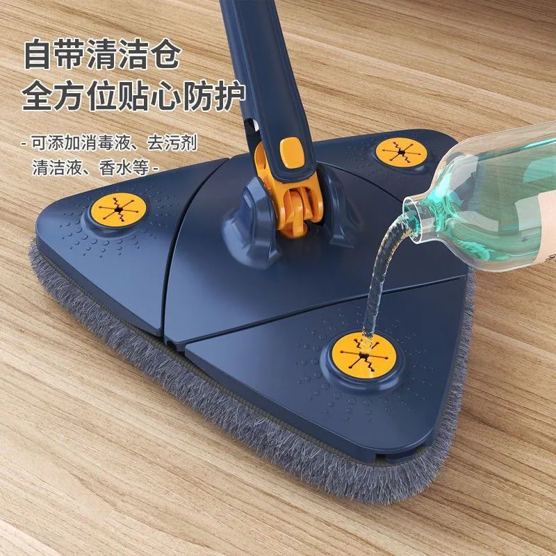 image-Spin Mop with 360° Rotating Head - Stainless Steel 