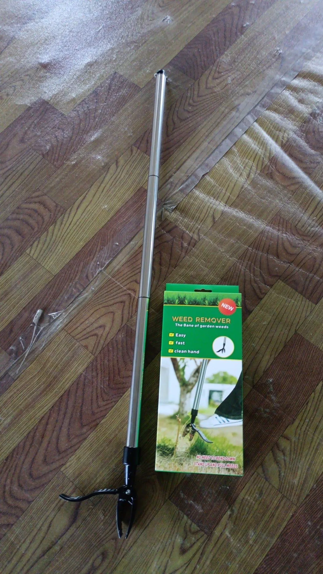 image-Foldable Stainless Steel Stand Up Weed Puller