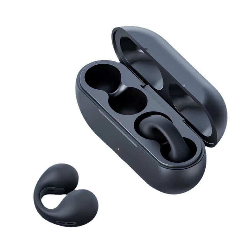 image-Bone Conduction Bluetooth Earring - Black, TWS, Wireless, Sport