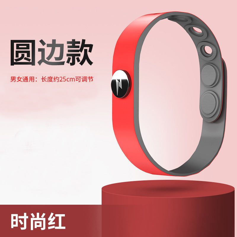 image-Silicone Anti-Static Bracelet - Blue Negative Ion