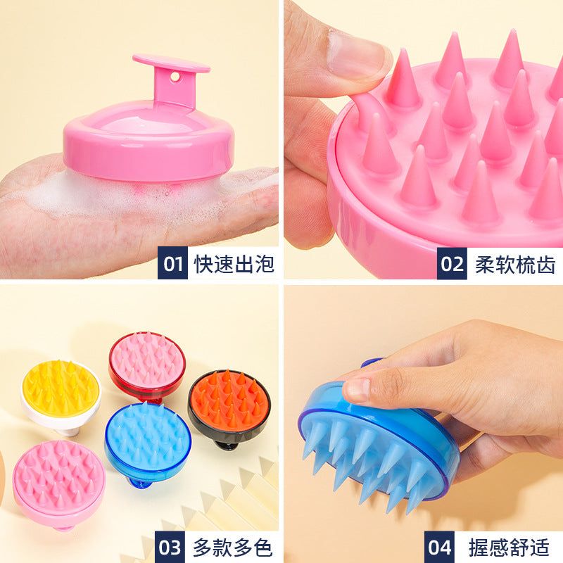 image-Platinum Fly Silicone Bath Massage Brush - Translucent Yellow