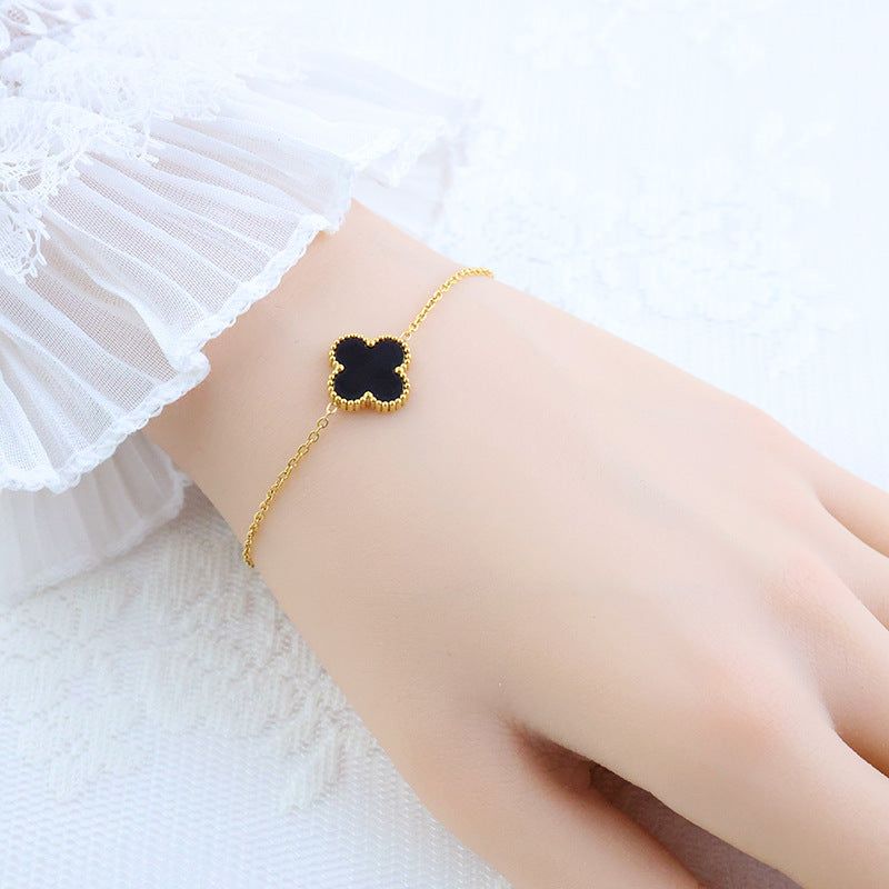 image-Four-Leaf Clover 18k Gold Plated Jewelry Set