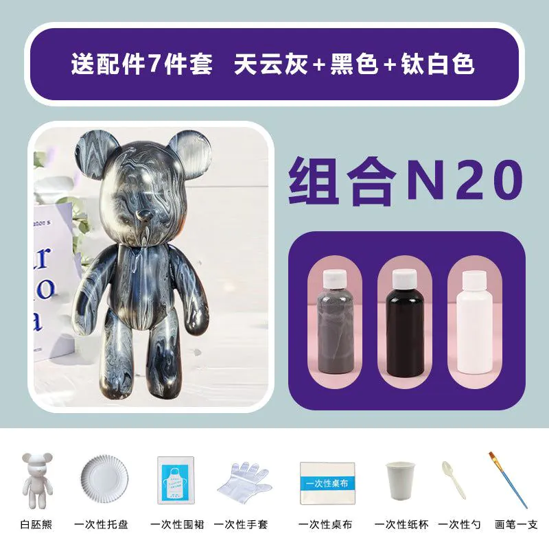image-Fluid Bear DIY Paint Set - 6 Colors 60ml