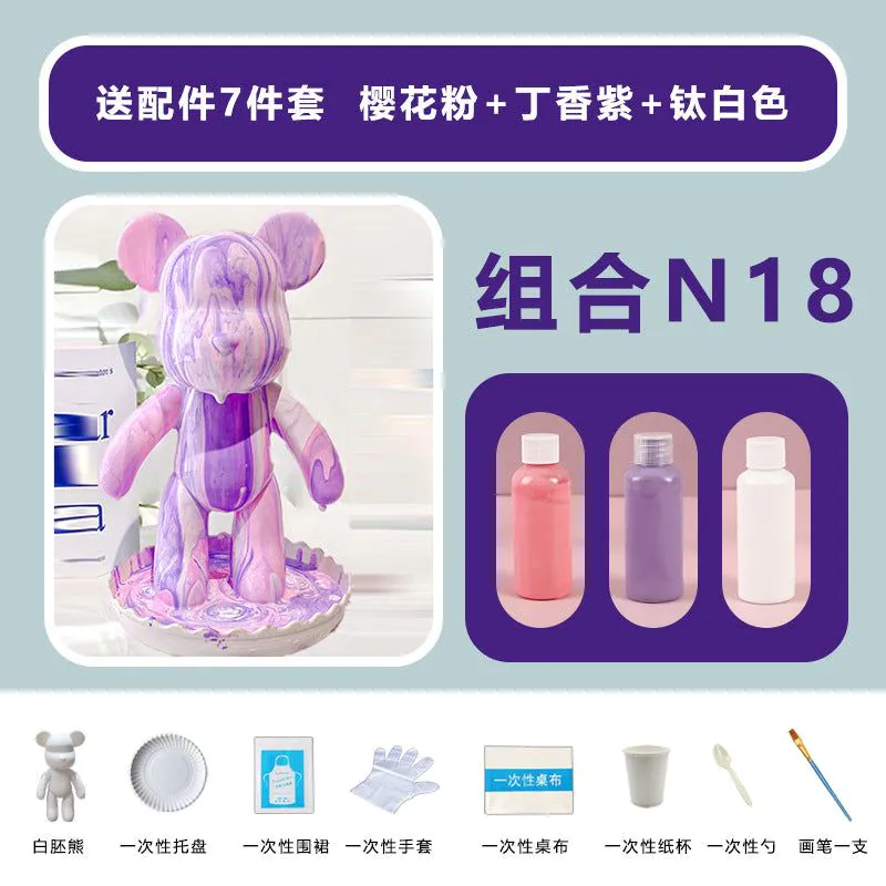 image-Fluid Bear DIY Paint Pigment Kit - 6 Colors