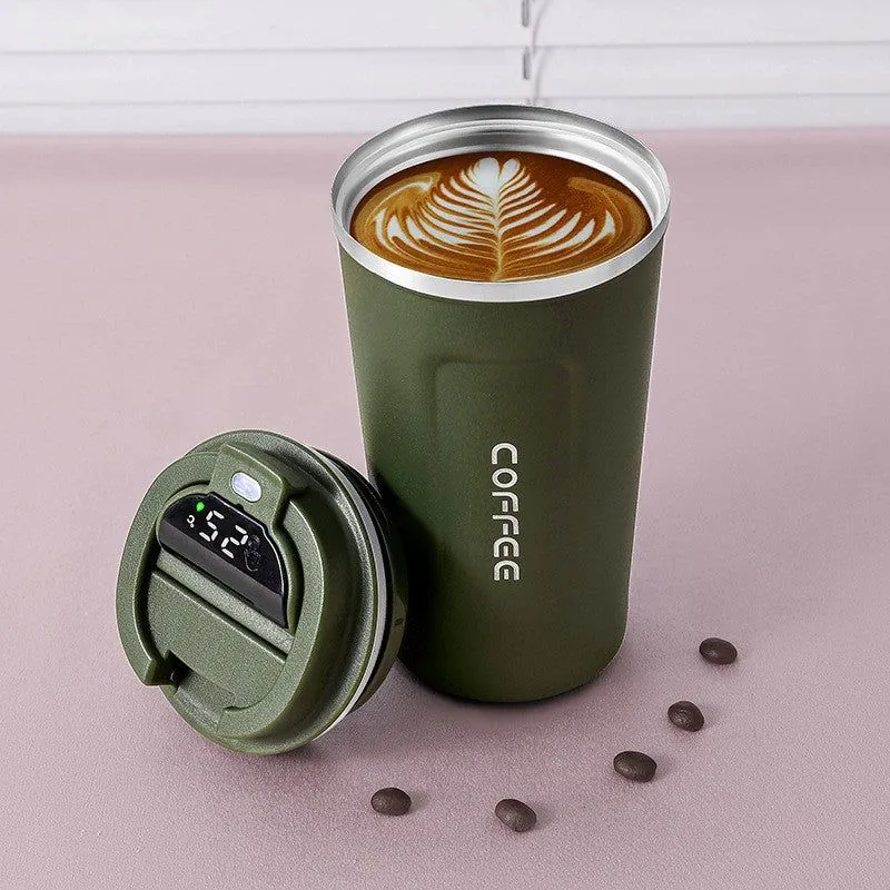 image-Stainless Steel Thermos Cup 380ml Black 