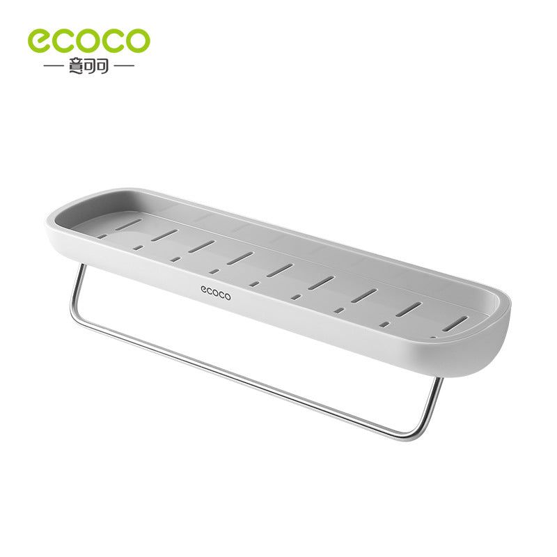 image-ECOCO Toilet Towel Rack Wall Mount - Gray Plastic 